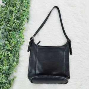 Coach Vintage Slim Bucket Bag Legacy Black Leather